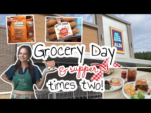 NEW items at Aldi Shopping & Cooking Two Dinners at once! | BBQ Smoked cheddar Sloppy Joes | Cooking