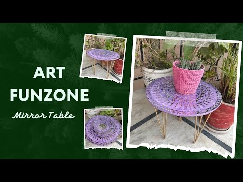 Handmade Mirror Table | Diy Resin Art | Mirror Lippan Art #mirror #tablecraft #handmade #resinart