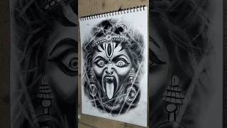 maa kali face drawing #shorts#maa kali # viral #art