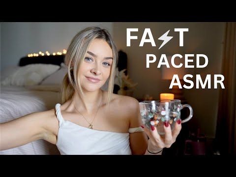 ASMR FAST & Aggressive ⚡️ Hand Sounds, Rambles, Focus Games, Tapping