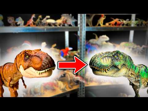 BIGGEST Custom Painted Jurassic Dinosaurs Haul & Shelf Reveals | I-Rex, T-Rex & More!