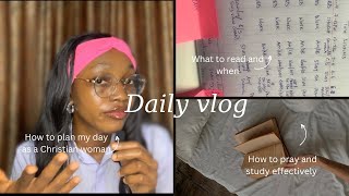 Step by step guide on planning a daily routine table as a Christian woman, single/job or without Job