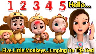 Five Little Monkeys Jumping On The Bed | Bebefinn | Learning Rhymes for Babies @PerhayLikhayCartoon