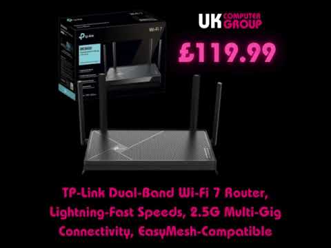 🛜 TP-Link Dual-Band Wi-Fi 7 Router, Lightning-Fast Speeds, 2.5G Multi-Gig Connectivity.