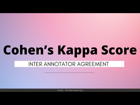 Cohen's Kappa: Inter-rater Agreement Score for Categorical Items