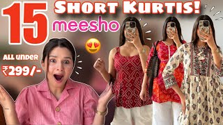 *Huge* MEESHO Short Kurti Haul!💕 Everything Under Rs.299/- 😱 Try-on Haul || Rupal Yadav