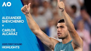 Alexander Shevchenko v Carlos Alcaraz Highlights | Australian Open 2025 First Round