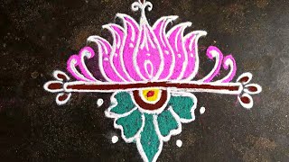 Easy lotus rangoli designs | Thamarai kolam designs | Traditional rangoli designs | Today Kolangal