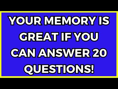 PROVE That Your Memory Is Working Well! | Quiz For 70 Year Olds!