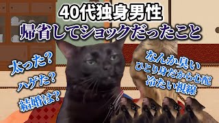 【猫ミーム】４０代独身　1人で地元へ帰省