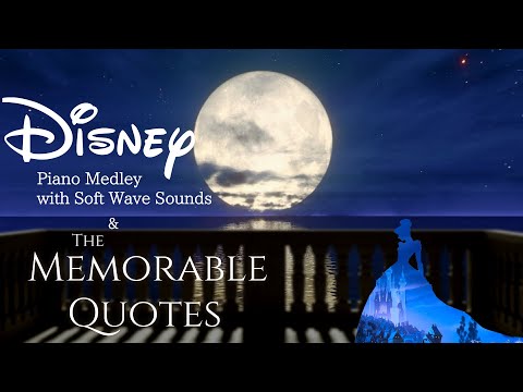 Disney Relaxing Piano Medley with Soft Wave Sounds for Deep Sleep and Soothing(No Mid-Roll Ads)