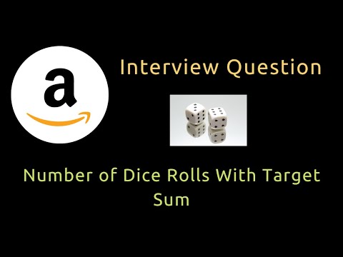 Number of Dice Rolls With Target Sum - Dynamic Programming - Python