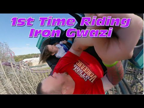 6 Year Old Riding Iron Gwazi Roller Coaster For the First Time