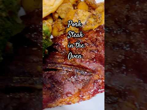 Pork Steak in the Oven #food #foodie #foodshorts #cooking  #homecook #dinner #roasted #potato  #fyp