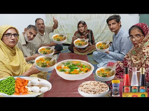 Village Life | Sham Ka Special Khana Vegetables Chicken Soup Recipe Ke Sath | Irma's family vlog