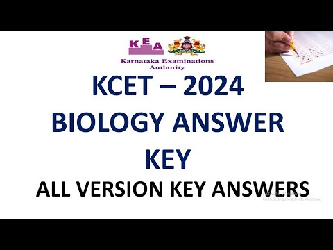 KCET Biology Answer Key 2024 | KCET - 2024 Biology Key Answers | Biology All Sets Question & Answers