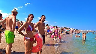 【4K】ROMANIA BEACHES WALKING TOUR Black Sea Sunny Vacation - La Plaja, Costinesti (Part 2)