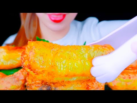 ASMR Crispy Fried Chicken Intestines Eating Vlog 바삭하게 튀긴 닭 내장 먹기 @LESA_ASMR