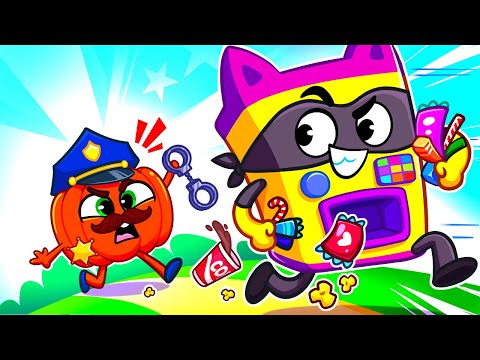 Vending Machine On the Run | Police Cartoon | Kids Songs & Nursery Rhymes