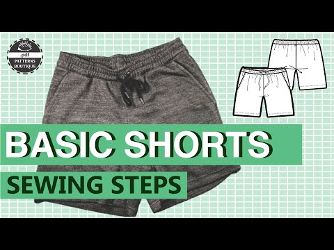 Basic SHORTS for Men DIY - How to Sew Shorts for Men