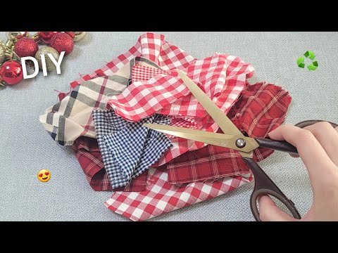 VERY Beautiful! Christmas decoration idea with leftover fabric - Genius recycling crafts - DIY hacks