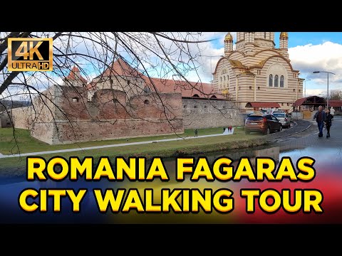 Fagaras, Romania Walking Tour 4K | Virtual Walk | Walking Tour |Travel Romania