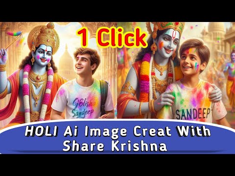 Krishna Ke Sath Holi Wali Image Kaise Banaye || Holi Instagram Reels Kaise Banaye