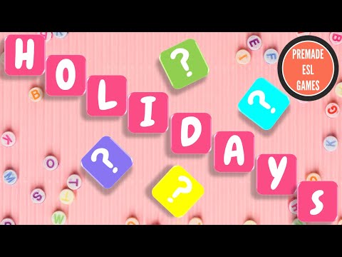 Holidays Vocab | Primary Level | Unscramble The Words |  Special Events And Days