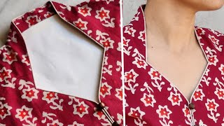 Collar Kurti Front Neck Design Cutting and Stitching|Collar Neck Design| कॉलर बनाने का तरीका