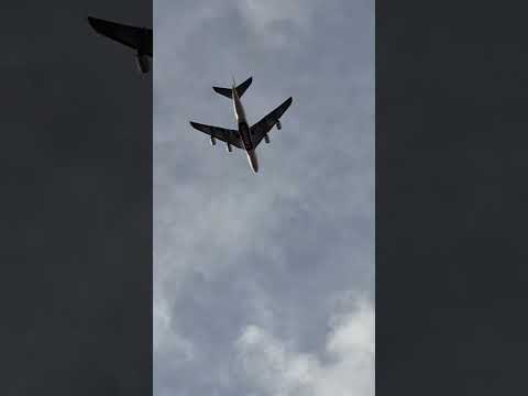 Storm Eowyn Airbus A380 on the ILS to Manchester Airport.