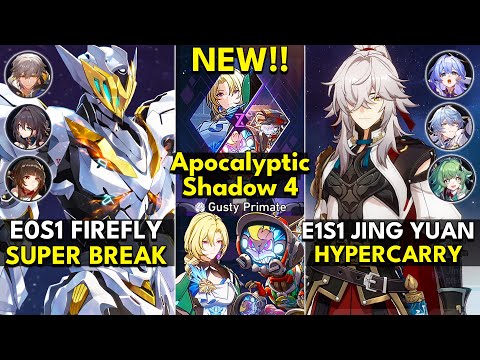 NEW Apocalyptic Shadow Floor 4 3 Stars | E0S1 Firefly & E1S1 Jing Yuan | Honkai: Star Rail 2.7