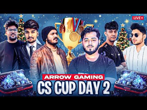 Free Fire Max ARROW GAMING CS CUP Live 🔥 Youtubers vs Best Players DAY 2 #arrowgaming #freefire