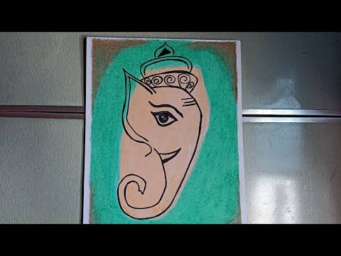 Shree Ganesh Ji Drawing With Step By Step | Ganesh Chaturthi Special Drawing | #ganesh #oilpastel