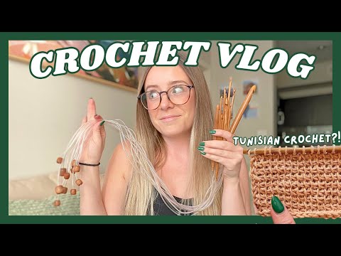 Crochet With Me: Learning Tunisian Crochet! 🧶✨