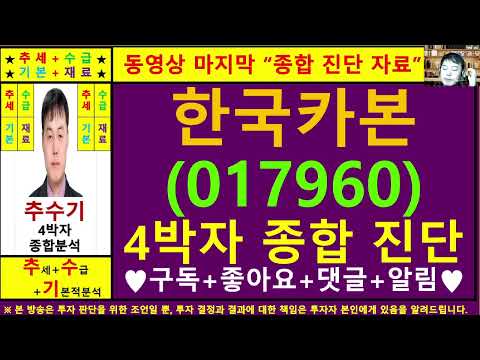 한국카본(017960)종목진단및향후주가전망 추수기(추수)전문가