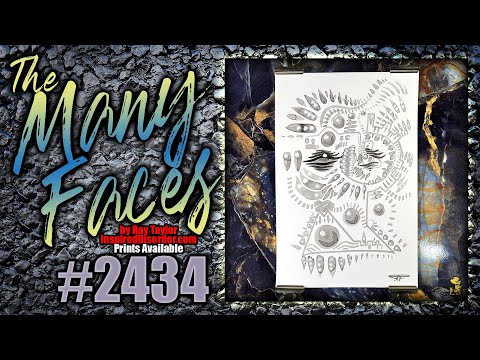 #2434 The Many Faces 2024 Collection: Ink Painting Process Timelapse with Ray Taylor