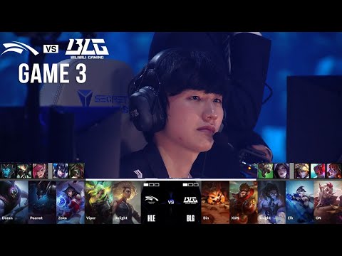 Hanwha Life Esports vs Bilibili Gaming, Game 3 | World Championship 2024 Quarterfinals | HLE vs BLG