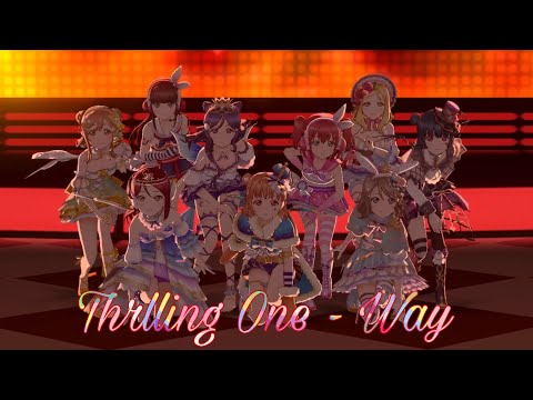 Thrilling One - Way! [LLSIFAS] - Aqours with outfit Happiness Cheerleader, Kimino and UR