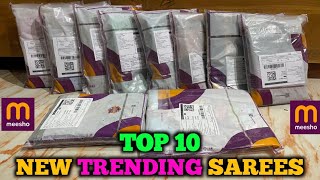 New meesho saree haul | Top trending sarees collection from meesho | Wedding & festival saree hual