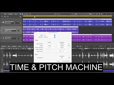 LOGIC PRO - TIME & PITCH MACHINE - TEMPO CHANGES AND TRANSPOSITION