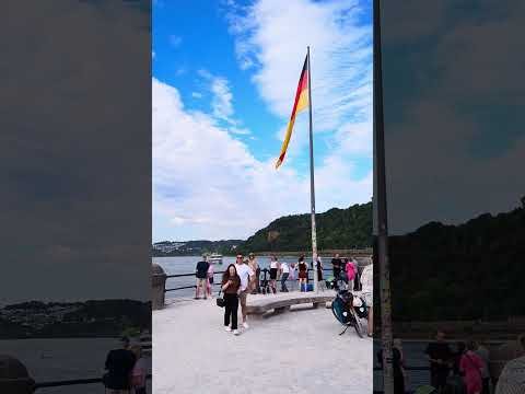 Beautiful Koblenz - Deutsches Eck - Two River Joining spot #Trainlover #Monument #Moselle #Rhine