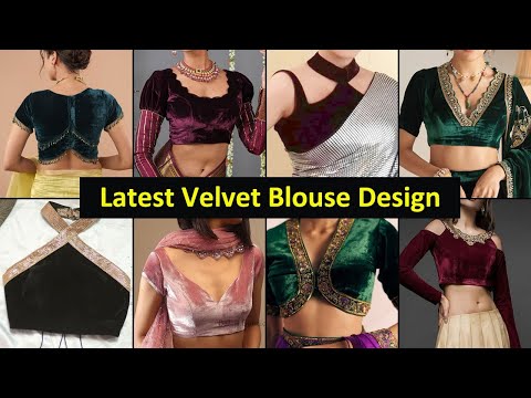 Trending Velvet Blouse | Velvet blouse design new model | Latest Velvet Blouse Neck Designs