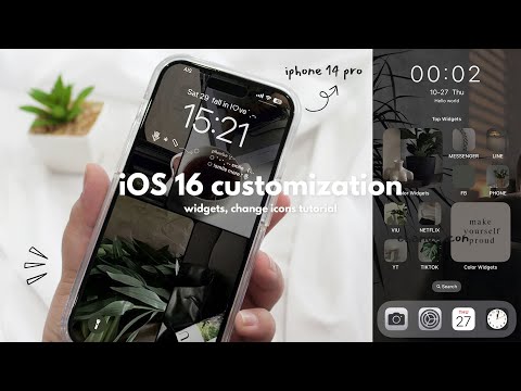 *iOS16 aesthetic customization! dark theme 🖤✨| widgets, change icons tutorial