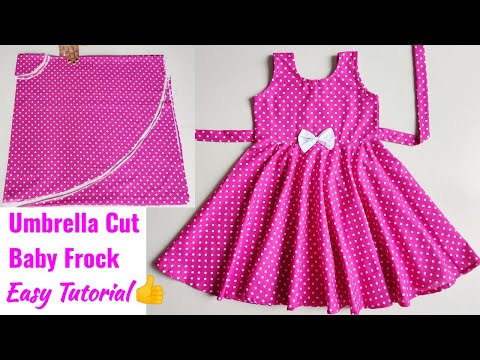 Full Umbrella Cut Baby Frock Cutting and Stitching | Baby Frock Cutting and Stitching