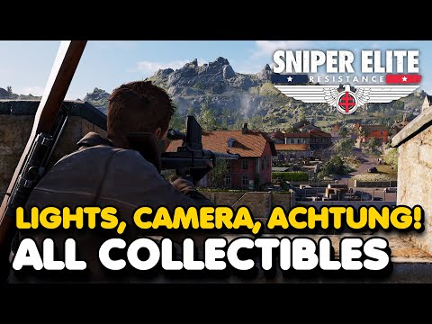 Sniper Elite: Resistance - DLC "Lights, Camera, Achtung!" All Collectibles & Starting Locations