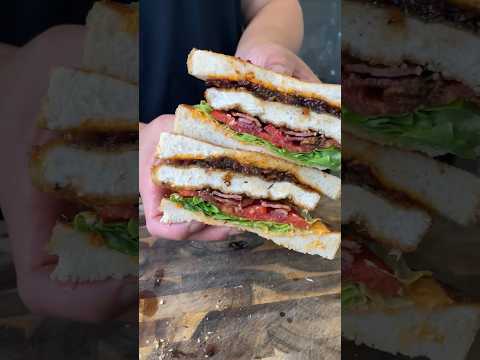 Chicken BLT with bacon jam 😮 #shorts #asmr