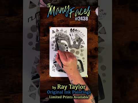 #2438 The Many Faces 2024 Collection: Ink Painting Process Timelapse with Ray Taylor