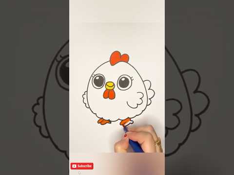 How to Draw a Cute Bird 🐔🎨🖌️✨