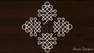 big tuesday kambi rangoli with 13 dot || creative design kolam || big festival kolam