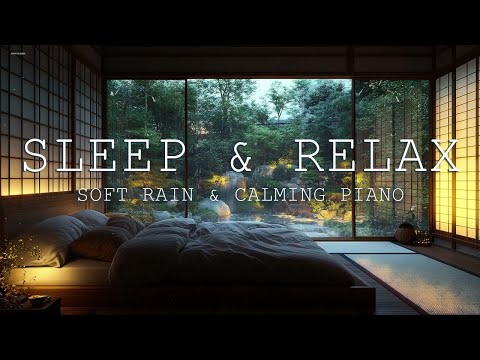 Calming Piano Music & Soft Rain Sounds For Sleep & Relaxation